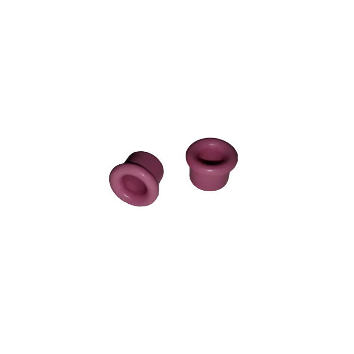 Two pink ceramic wire guide replacements for j2x systems wire straighteners, displayed against a white background.