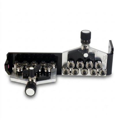 Front of ws-18 dual plane quick change wire straightener by j2x systems for mounting to a schleuniger machine